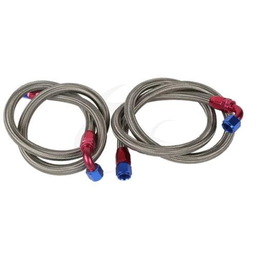 Motorcycle 14 Meter NEW AN-10 Stainless Steel Braided Line & Fitting Hose End Adapter Kit