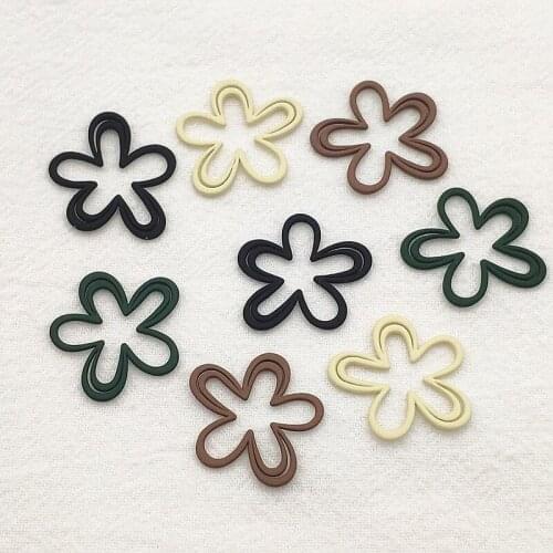 New Arrival! 24X21mm 100Pcs Spray Paint Flower Pendants for Hand Made Necklace Earrings DIY parts,Jewelry Findings & Components