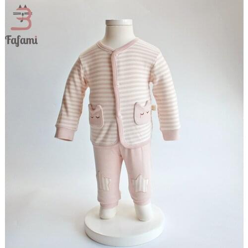 Newborn clothes 2018 Baby girl clothes Organic cotton Baby boy set(Shirts+Pants)Baby girl boys costume winter infant clothing