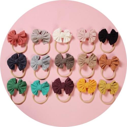 Bulk 100pc/lot 2020 Baby Headband Nylon Headbands For Newborns Knot Bows Children Turban Headwrap Hair Accessories For Girls