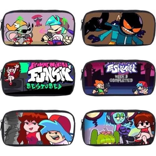 3D Print Hot Game Friday Night Funkin Pencilcase Women Cosmeticbag Boys Girls Cosplay Storage Pouch School Supplies Stationery