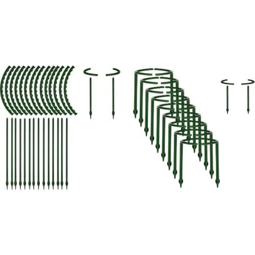 Plant Stake Half Round Plant Support Ring Garden Flower Support Plant Support Stakes For Tomato 14 Packs