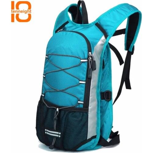 TENNEIGHT Outdoor sports bag female lightweight shoulder riding bag men water bag waterproof Hiking Cycling Camping backpack 12L