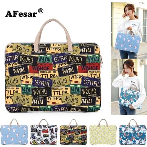 Laptop Bag Briefcase 12 13.3 14 15.6 inch Notebook HandBag For Macbook Carry Case For women and men 2020Pattern Style Cute bag