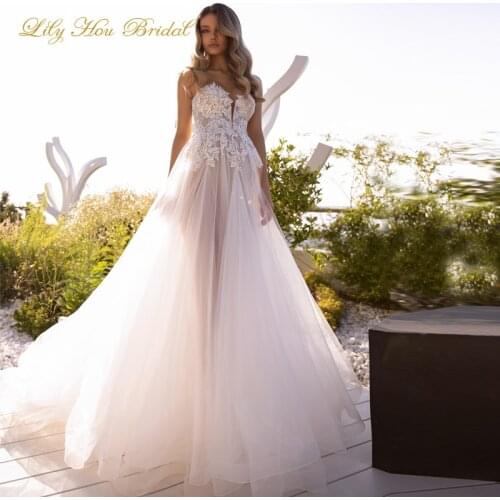 Wedding Dress 2020 Sweetheart Sleeveless Beaded Lace Appliques Glitter Illusion Top Bridal Gowns New Arrival Tv01