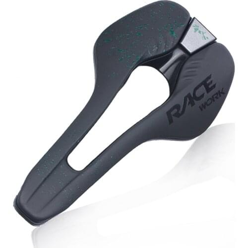 RACEWORK Bike Seat Women Men Bicycle Saddle Comfort Road Bike Cushion Pad for MTB BMX Replacement Green