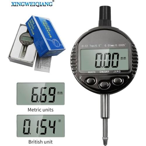 Zinc alloy waterproof, oilproof and dustproof 0-12.7 digital display electronic dial indicator