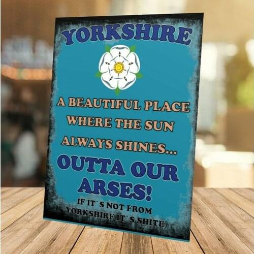 Funny Yorkshire Beer Garden SIGN METAl retro Bar Man cave Pub home bar pub