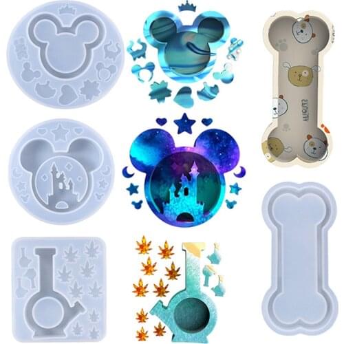 1PC New Mouse Shakers Resin Mold Keychain Pendant Silicone Moulds for DIY Jewelry Making Epoxy Resin Decoration Handmade Craft
