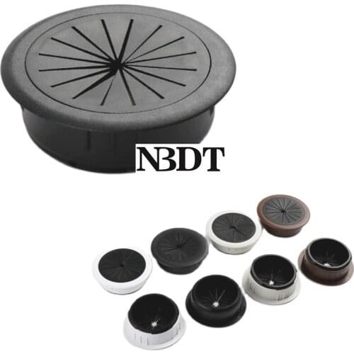 10Pcs Plastic Desktop Core Wire Grommet Cover White Black Brown Grey