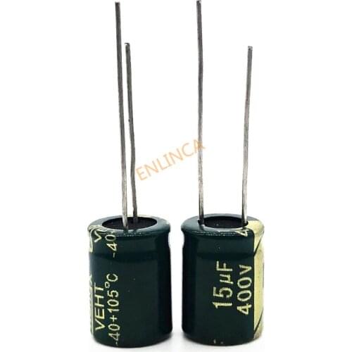 12pcs/lot 400V 15UF high frequency low impedance 20% RADIAL aluminum electrolytic capacitor 15000NF 20