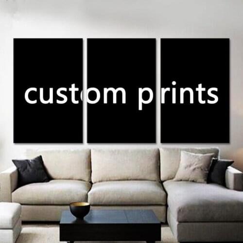3 Piece Custom Canvas Prints Wall Art Customized Pictures Painting Drop Shipping
