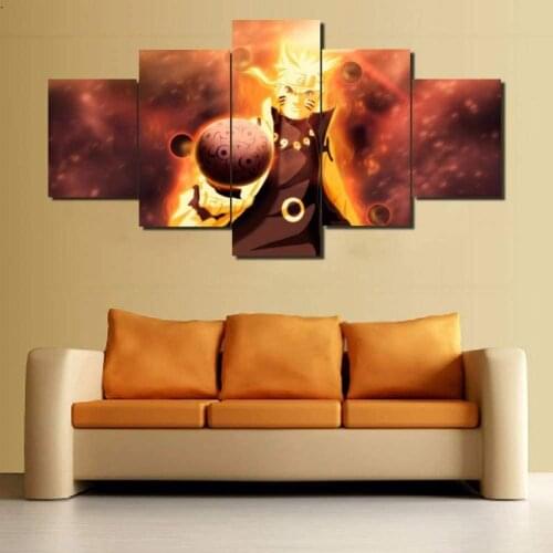 5 Piece Wall Art Canvas Anime Manga Figure Ninja Posters And Prints Modern Home Living Room The Wall Decoration Paintings