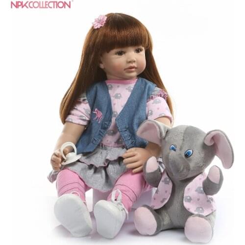 60cm Silicone Reborn Baby Doll Toys For Girl Exquisite Vinyl Princess Toddler Alive Bebe Babies Fashion Child Birthday Gift