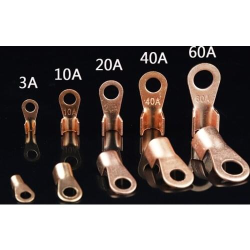 80pcs Copper Battery Cable Connector Terminal Open Lugs Wire Terminals Mayitr OT-3A OT-10A OT-20A OT-40A OT-60A