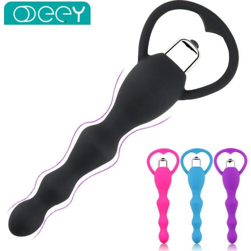 Anal Vibrator Sex Toy for Women Anal Beads Vibrators Gay Prostate Massage Smooth Butt Silicone but plugs Sex Toys for Couple