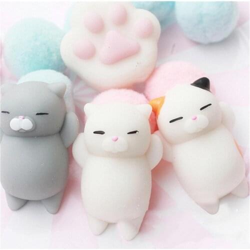 Antistress ball Mini Squeeze Toy Squishy cat Cute Kawaii doll Squeeze Stretchy Animal Healing Stress Hand Fidget vent Toys
