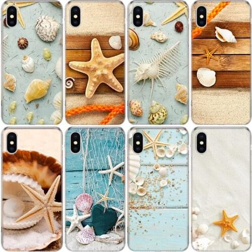 Seashore shell and conch in summer Phone Case For iphone 12 Mini 11 Pro XS MAX SE2020 8 7 6 6S Plus X 5 5S SE XR Cover Shell Coq
