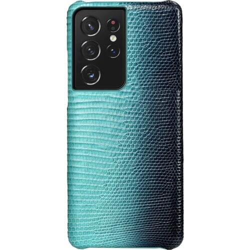 Genuine Lizard Leather Cover Case For Samsung Galaxy S21 Ultra S20 FE S8 S9 S10 S21 Plus Note 20 10 9 A51 A71 A52 A72 A50 M31
