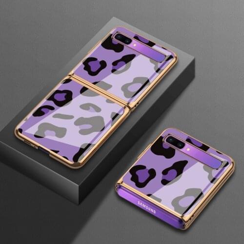 For Samsung zflip phone case sm-f700n protective case 5g f7070 glass personality fashion female