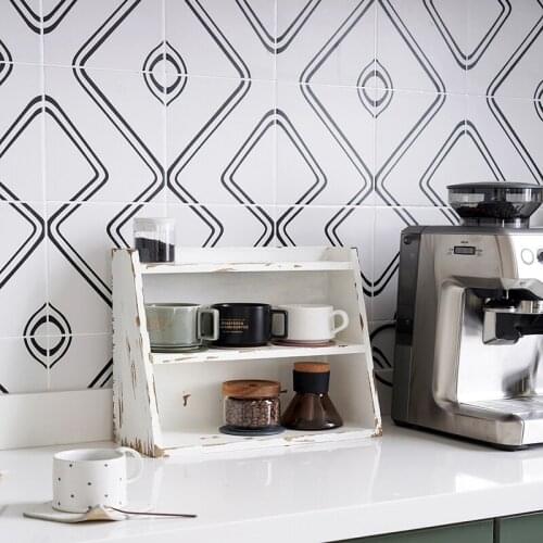 SWEETGO 3 layer wood Storage Holder vintage white table corner decoration for display perfume makeup Kitchen cupcake stand