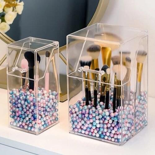 Makeup Brush Holder Dustproof Desktop Makeup Brush Storage Box Makeup Organizer