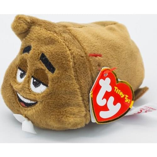 TY 4" Teeny Tys Emoticons Poo Stackable Screen Clean Doll Plush Stuffed Animal Collectible Toy Christmas Gifts