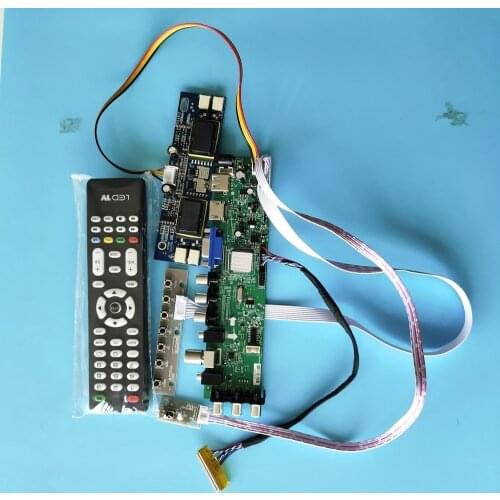 Kit for M240HW02 V0 Panel HDMI VGA AV TV USB DVB-C DVB-T Controller board 4 CCFL Digital LCD 30pin 1920X1080 24"