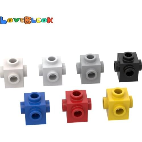 Brick 1x1 with Studs on Four Sides Building Blocks Assembles MOC Technical Parts Toy Creative For Kids Compatible 4733 10pcs/Lot