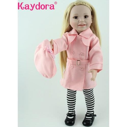 Reborn Baby Doll America Princess lol Full Vinyl 18 inch Lifelike Realistic Silicone Bebe Lovely New Boneca KAYDORA