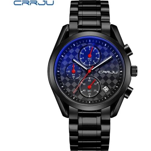 Chronograph Quartz Wristwatch Stainless Steel Men Watch Top Brand Luxury Military Relogio Masculino Waterproof Watches Mens