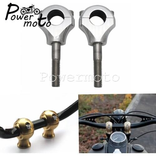 Brass/Polish 1.5" Old School Handlebar Clamp Bar Heavy Duty 1" 25mm Handlebar Riser For Harley Chopper Bobber Cafe Racer Honda