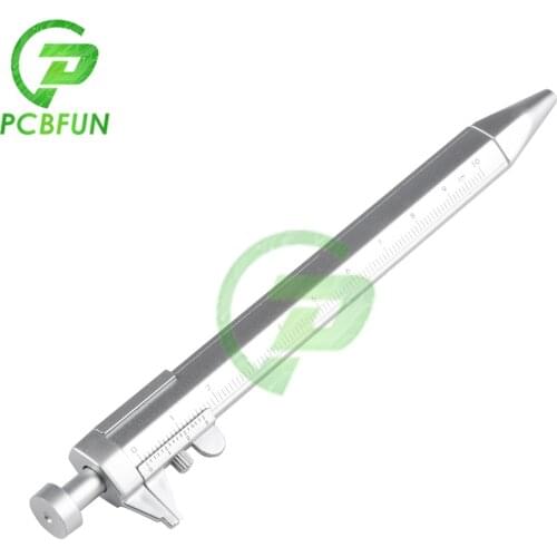 Multifunction Vernier Caliper 0.5mm Gel Ink Pen Roller Ball Pen Black/Blue Refill Stationery Ball-Point 0-150mm Measuring Tool
