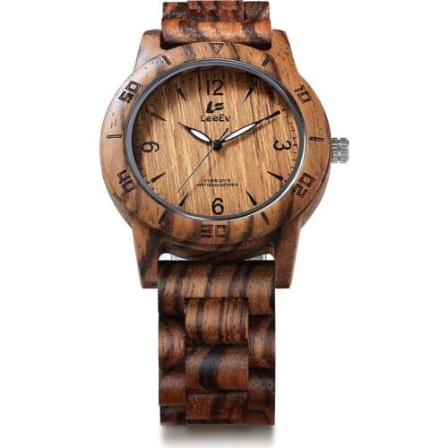 Men Classic Wooden Quartz Wristwatches Luminous Hands Simple Wood Bracelet Watches Men Creativity Gift Reloj Relogio Masculino