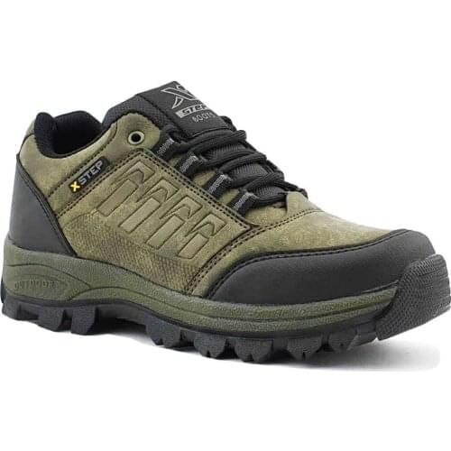 Men Waterproof Hiking Shoes Outdoor Climbing Non-slip Camping Trekking Sneakers Sports Breathable Mountaineering Army Black Boo