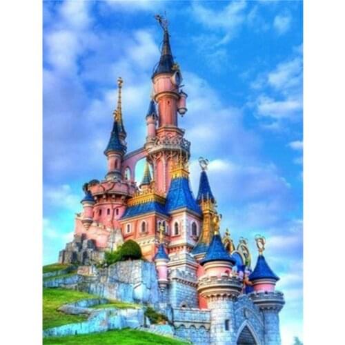 Landscape Building Castle DIY 11CT Cross Stitch Embroidery Kits Craft Needlework Set Cotton Thread Printed Canvas Home Room