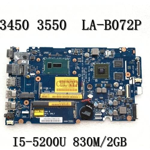 I5-5200U 830M/2GB FOR Dell Latitude 3450 3550 Laptop Motherboard LA-B072P CN-01J67F 1J67F Mainboard 100%Tested