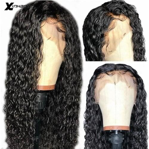 Water Wave 13x4 Lace Front Human Hair Wigs Pre Plucked With Baby Hair Remy Malaysian Wet and Curly Deep V Part Human Hair Wigs