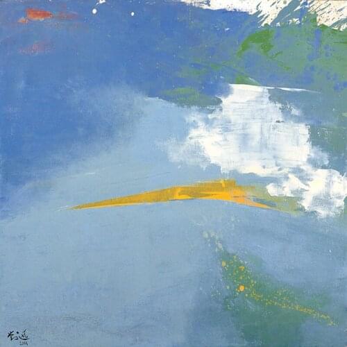 Scenery canvas prints abstract modern Chinese art giant poster cartoon picture modern decoration home art the Sky in water