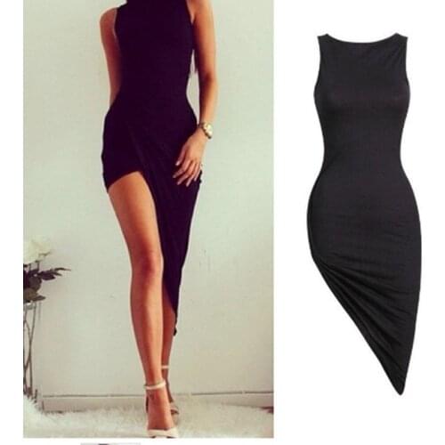 Dress Summer Vogue High Quality Ladies Dress Sexy Women Sleeveless Bandage Bodycon Elegant Party Mini Dress Tartan