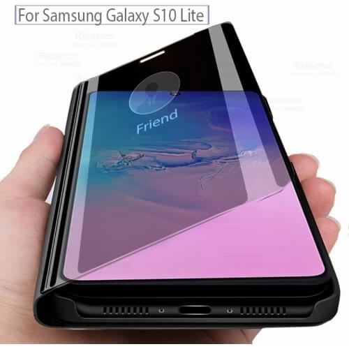 Full Cover For Samsung Galaxy s10 PLUS S10 e Smart Mirror Flip Phone Case For Samsung S10 Lite Light Full Cover Phone Case