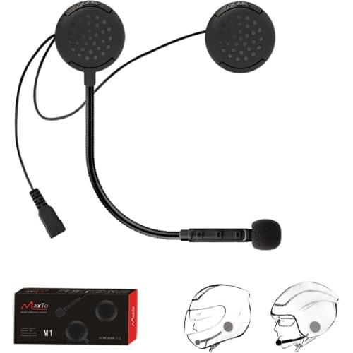 Dropshipping Wireless Maxto M1 Helmet Headset Motorcycle Bluetooth Earphone Riders Headphone Connected with 2 Mobile Phones