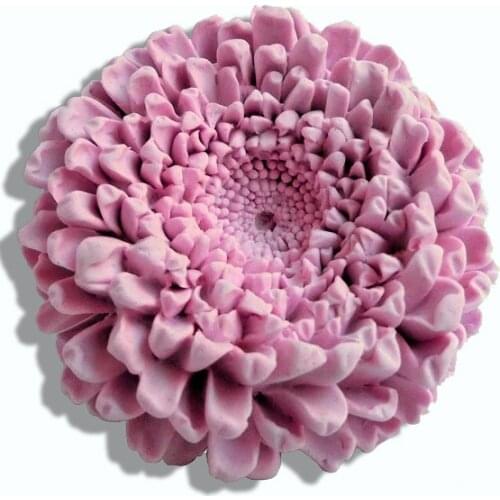 Silicone Mold Blooming Chrysanthemum One Parts 3D Cake Decoration Handmade Soap Molds Aroma Stone Molds Moulds Silicone Rubber
