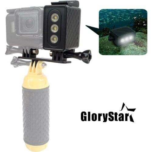 Underwater 30m Diving Light Waterproof Flash LED Video Light Lamp for Gopro Hero 6 5 Black 4 3+ AHDBT-401 battery 300LM Light