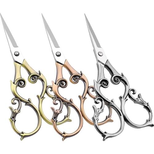 LMDZ Antique Vintage Scissors Retro Scissors Embroidery Cross Stitch Sewing Tool Stainless Steel Scissors Tailor Scissors