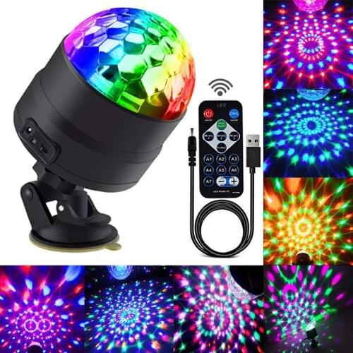 LED Disco Ball Party Light DJ Disco Light IP65 Waterproof Remote Control Lamp Birthday Party Car Club Bar Stage Projector Light