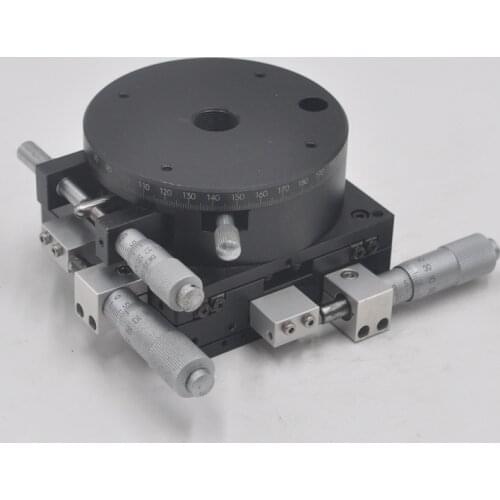 CHUO RS-911 LD-947-S1 manual three-dimensional XYR axis displacement rotating slide 90 * 90mm aluminum