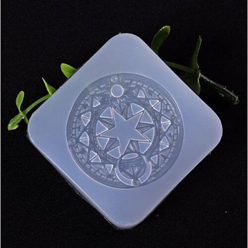 Magic Circle Silicone Mold Fondant Baking Tool Jewelry Chocolate Cake Decor Mold Dried Flower Resin Decorative DIY Hand Crafts