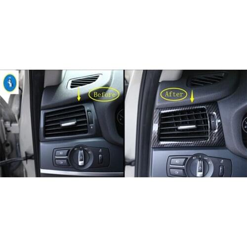 Yimaautotrims For BMW X3 F25 / X4 F26 2012 - 2017 ABS Accessories Side Air Conditioning AC Outlet Vent Frame Cover Trim 2 Piece