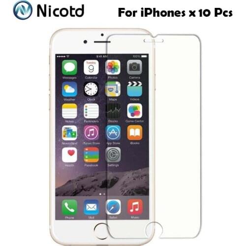 10Pcs/Lot 9H Tempered Glass for iPhone XS MAX XR XS 5 5s 5c 6 6s 4s 4 Explosion Proof screen protector Film for iphone 7 8 plus